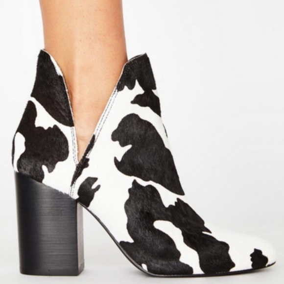 steve madden cow print boots